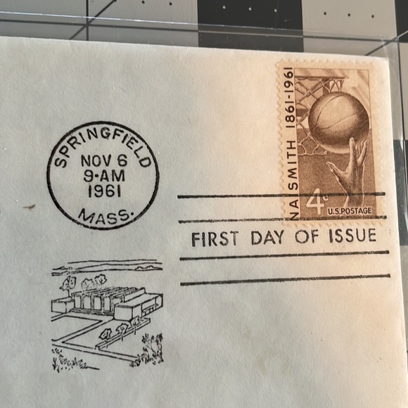 First day of issue stamps (2) honoring Game of Basketball, 1961; Baseball, 1989 - Picture 6 of 6